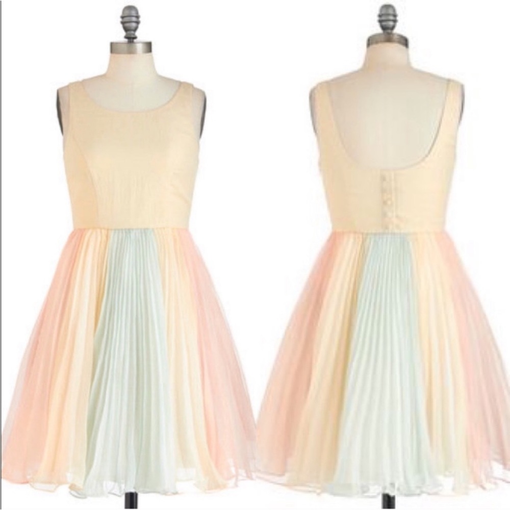 You Ethereal Thing Pastel Rainbow Geode Dress